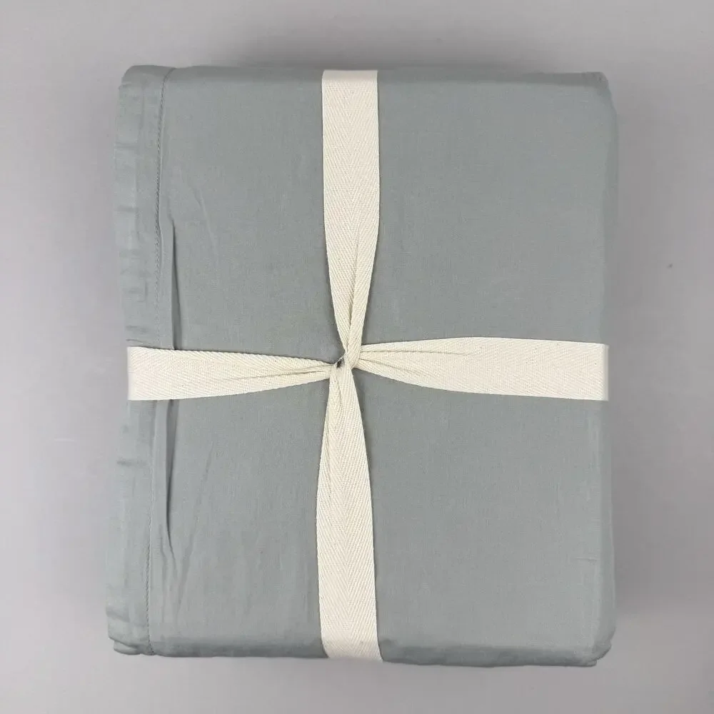 The Citizenry Stonewashed Organic Percale Duvet Cover King/Cal King Seaglass NEW